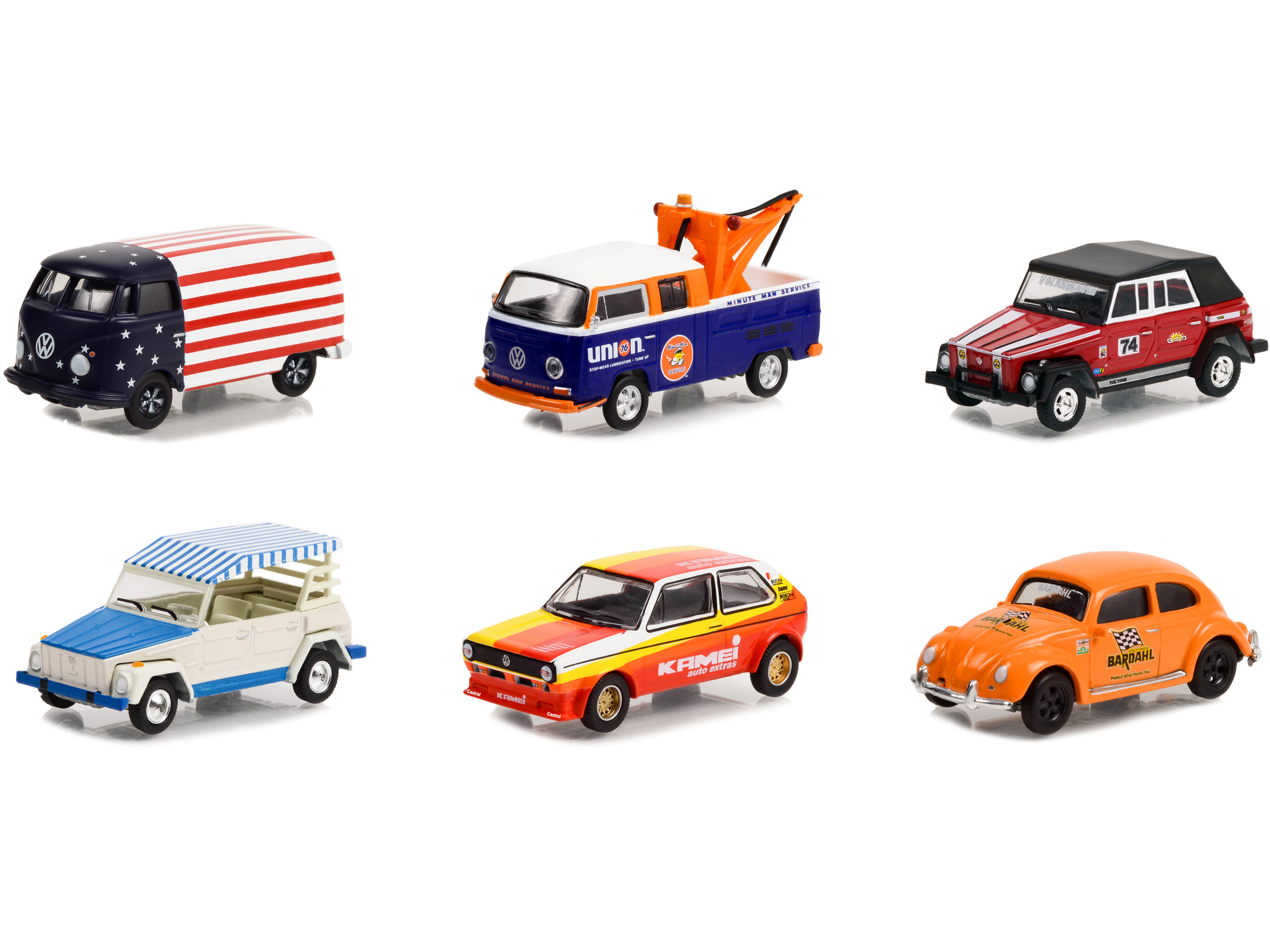 "Club Vee V-Dub" Set of 6 pieces Series 15 1/64 Diecast Model Cars by Greenlight - Image 2