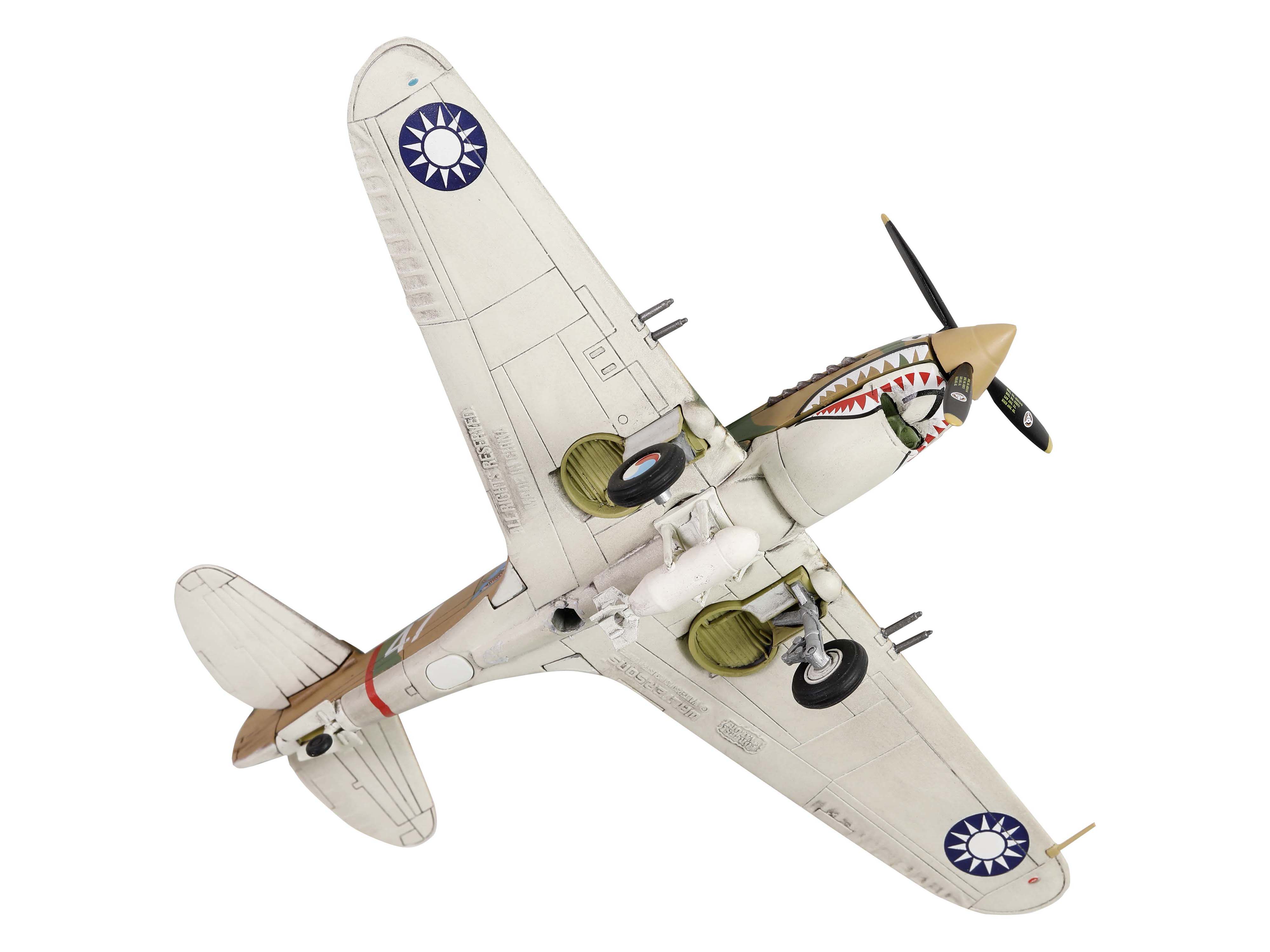 Curtiss P-40B HAWK 81A-2 Aircraft Fighter "3rd Pursuit Squadron American Volunteer Group P-8127 Serial : 47 China" (June 1942) "WW2 Aircrafts Series" 1/72 Diecast Model by Forces of Valor - Image 3