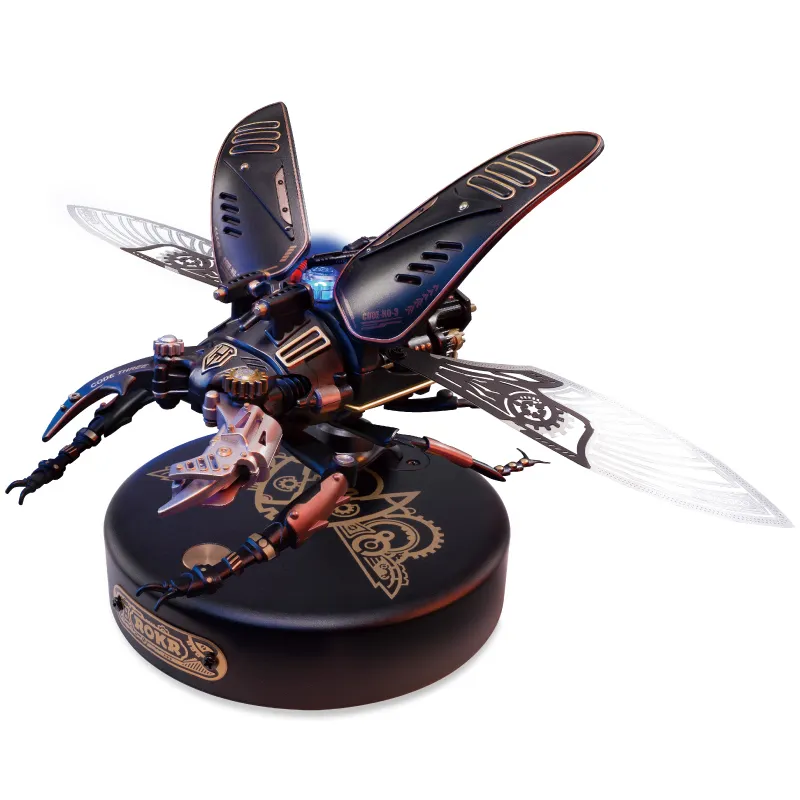 Robotime Rokr The Storm Beetle DIY Moveable Mechanic Organism 3D Puzzle: STEAMPUNK Design Funny Toys for Kids Child
