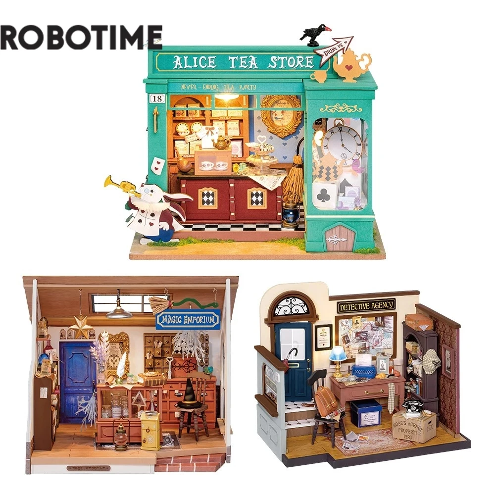 Enchanting Robotime Rolife DIY Mystery Archives Bureau Decorative Ornament: Kids & Adults Miniature Fantasy Magic Doll House Wooden Kit Toy