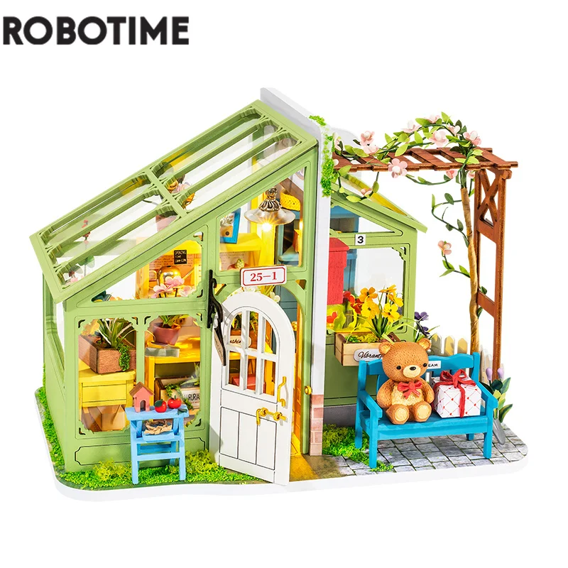 Rolife DIY Spring Encounter Flowers Dollhouse: Wooden Miniature Kit with Furniture for Children and Adults