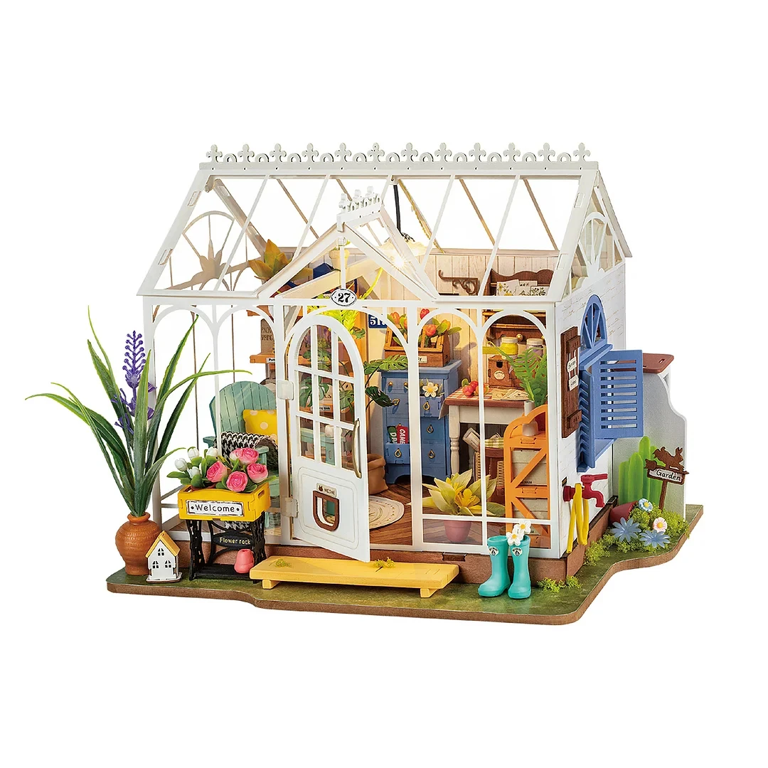 Enchanting Garden Retreat: DIY Wooden Dollhouse Kit for Girls Teens - Robotime Rolife Dreamy Miniature House Puzzle with Easy Assembly and Home Decor